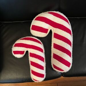 Set of two Candy Cane Christmas Pillows
